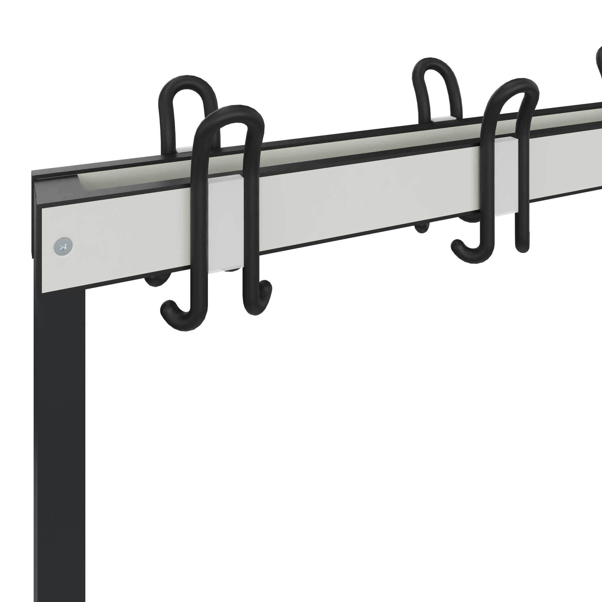C+P Garderobenbank Solid HPL, 1716x1500x770mm, 7021/VK741