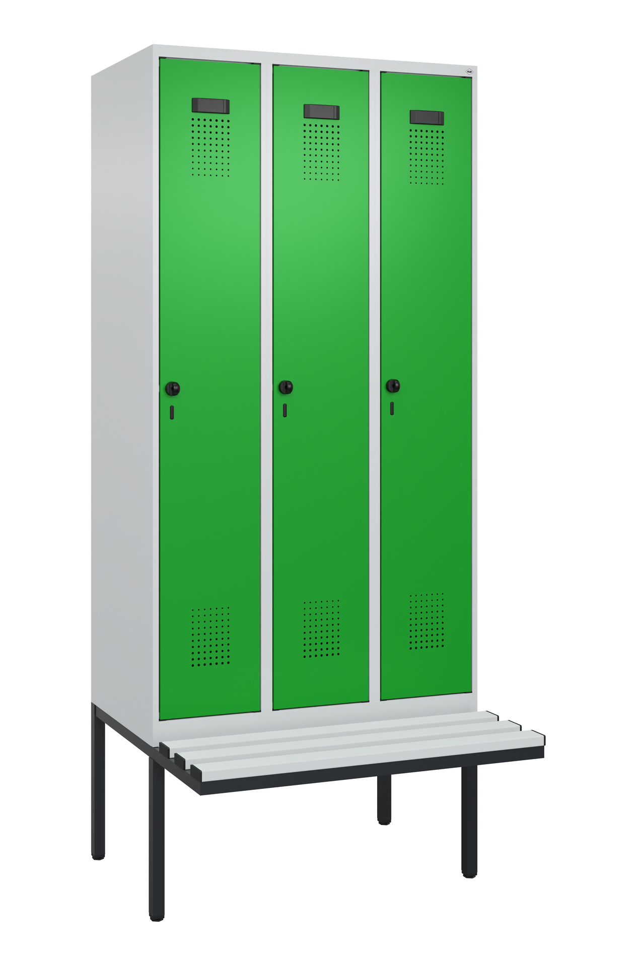 C+P Spind Evolo PLUS, Bank, 3 Abteile, 2120x900x81