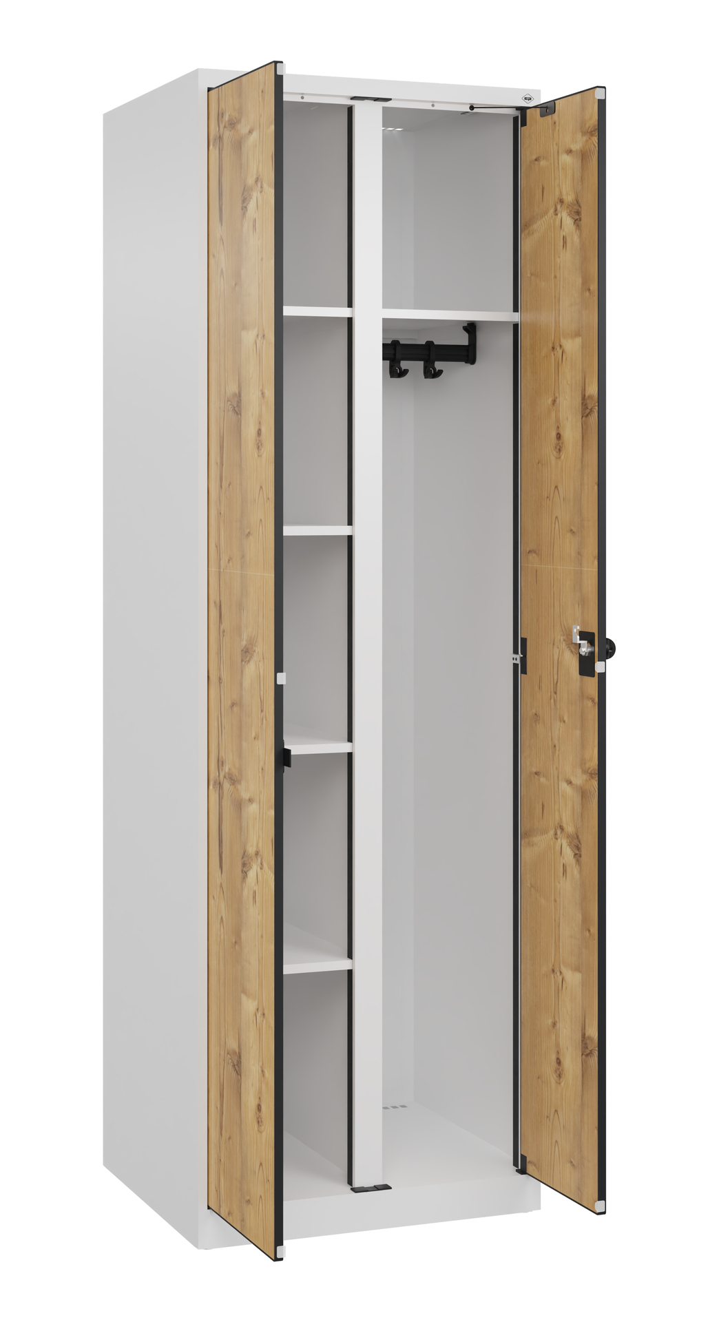 C+P Aufbewahrungsspind Evolo PLUS, 2 Abteile, 1850x600x500mm