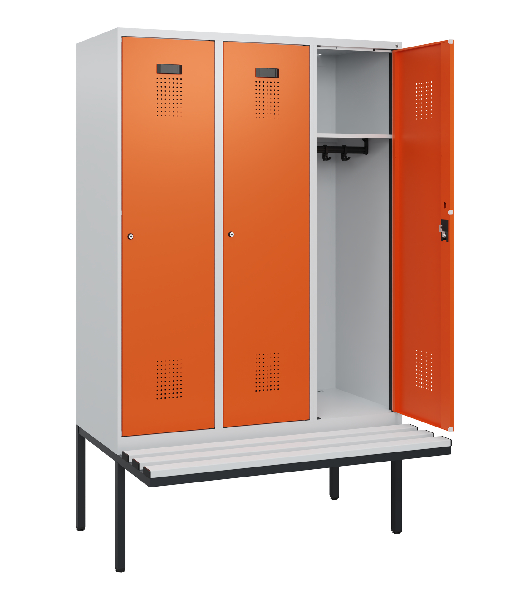 C+P Spind Evolo PLUS, Bank, 3 Abteile, 1950x1200x8
