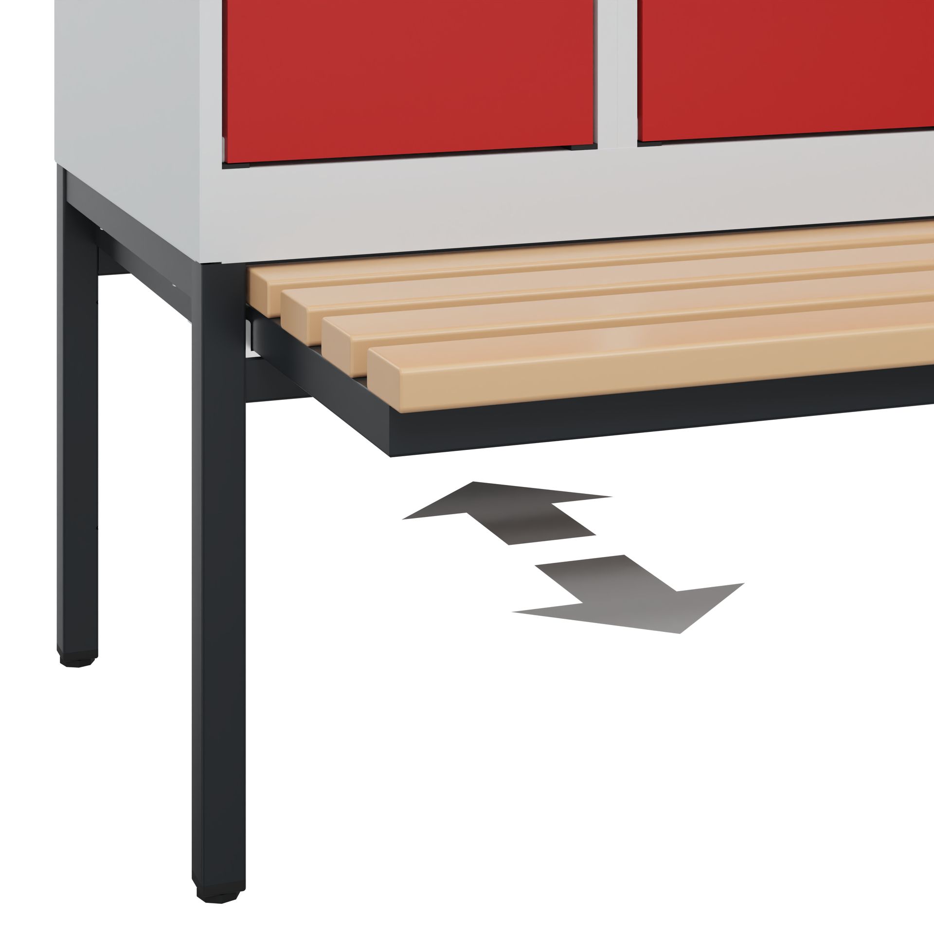 C+P Spind Evolo PLUS, Bank, 3 Abteile, 2120x900x815mm