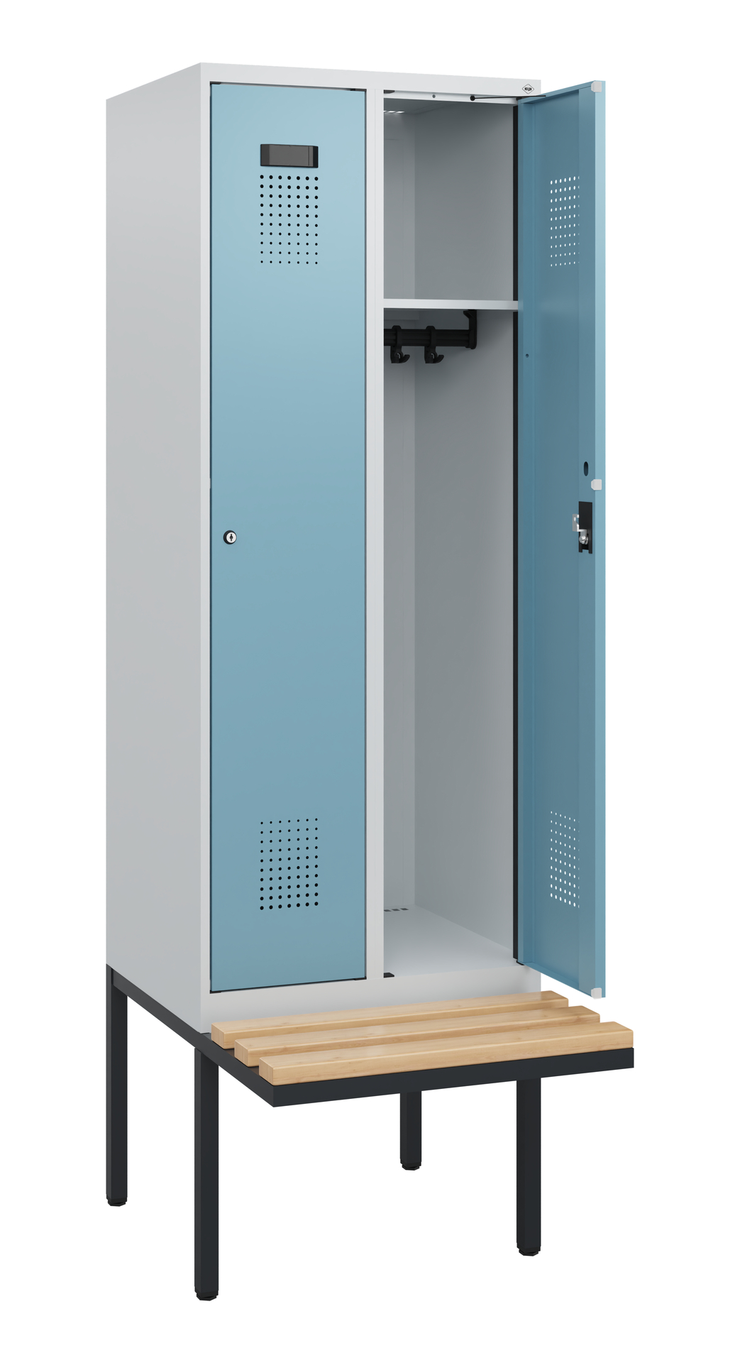 C+P Spind Evolo PLUS, Bank, 2 Abteile, 1950x600x81