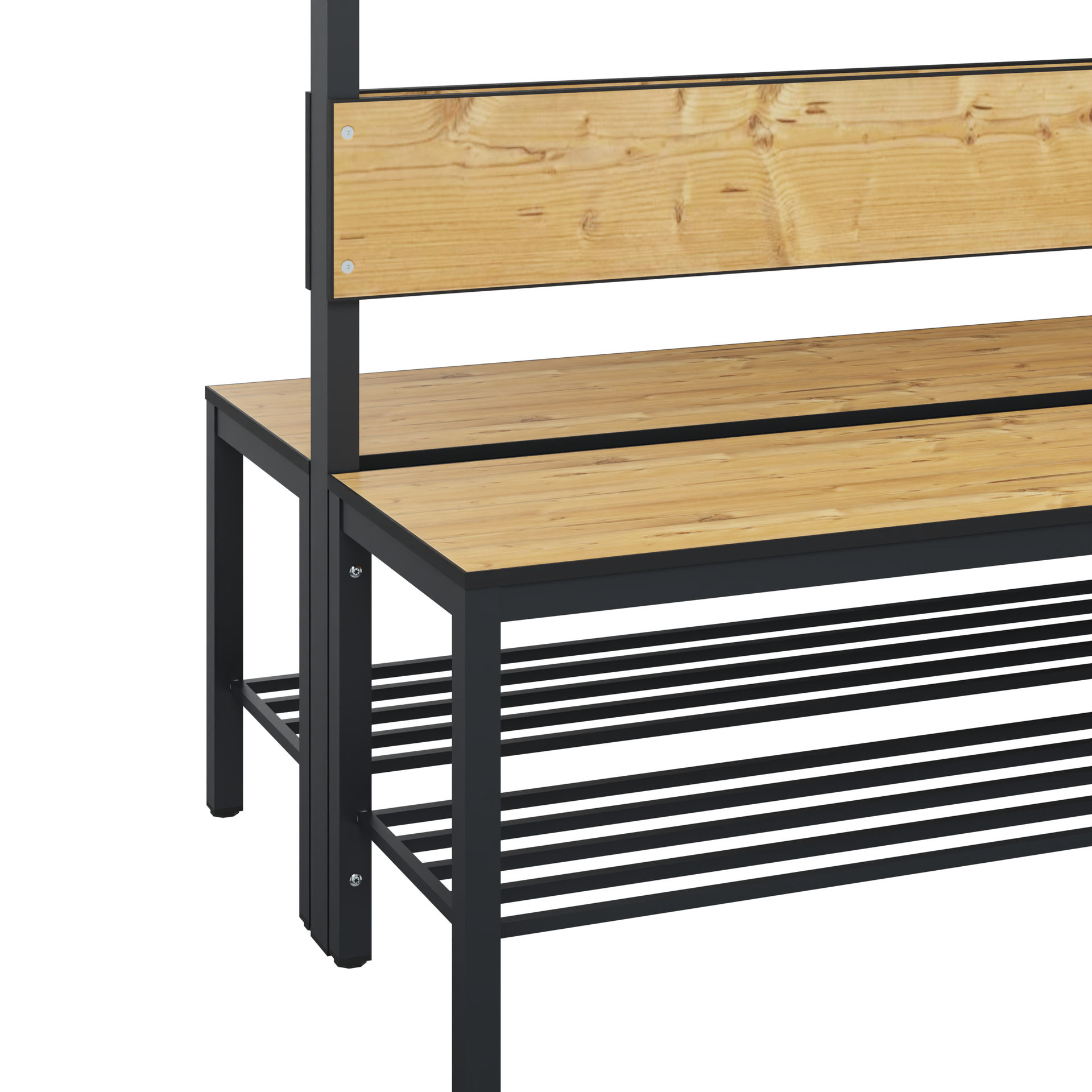 C+P Garderobenbank Solid HPL, 1716x1500x770mm, 7021/VK039