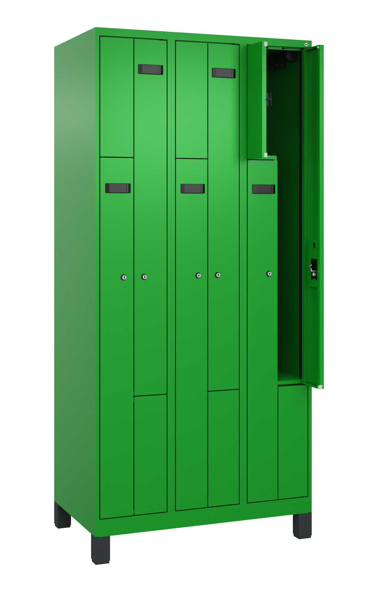 C+P Z-Spind Evolo PLUS, Füße, 6 Fächer, 1950x900x5