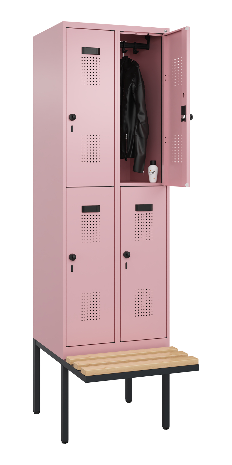 C+P Doppelstock-Spind Evolo PLUS, Bank, 4 Fächer, 