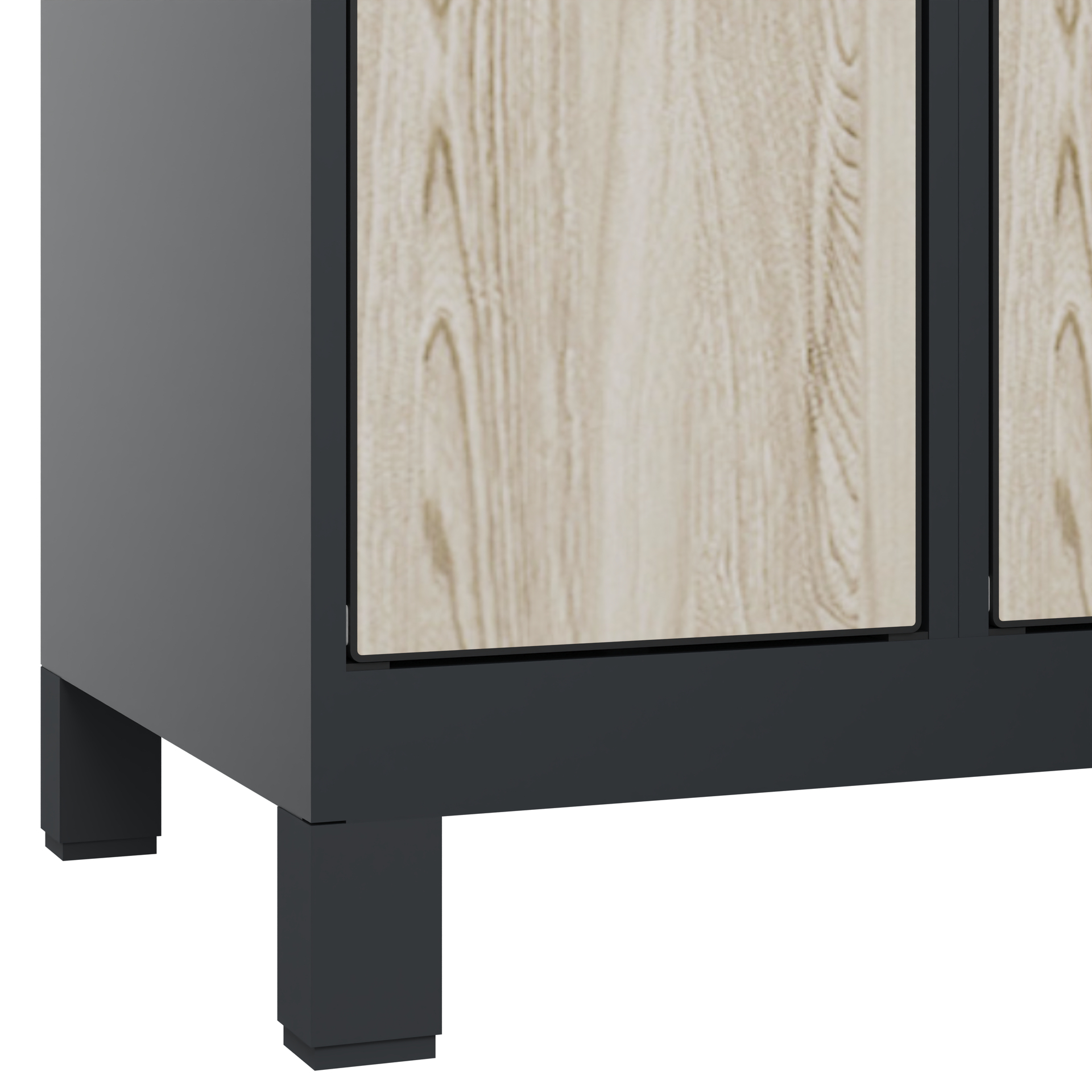 C+P Doppelst�ckiger Schulspind Evolo PLUS, F��e, 4 F�cher, 1630x600x500mm