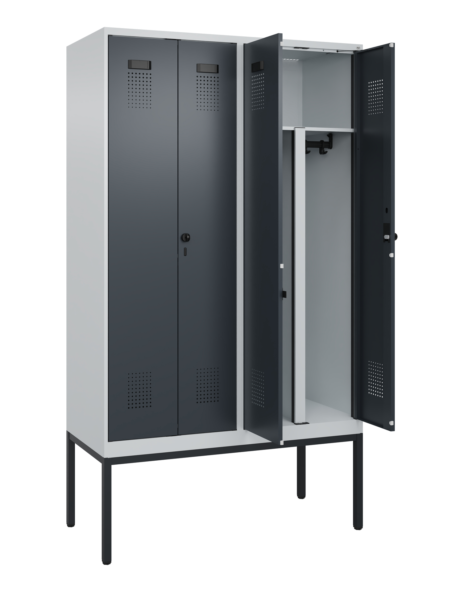 C+P PSA Doppel-Spind Evolo PLUS, Gestell, 4 Abteil