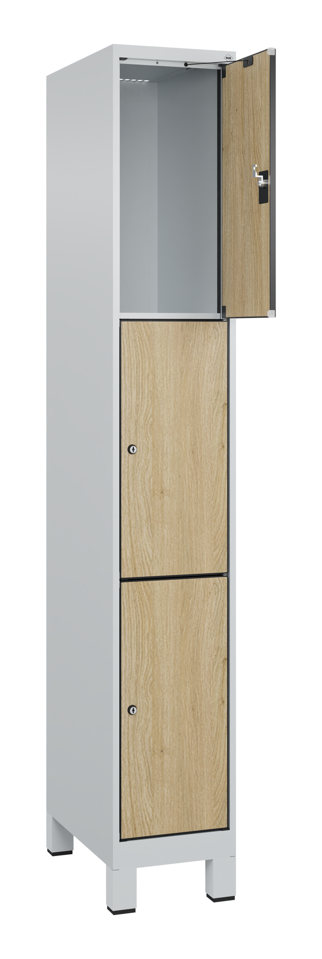C+P Schlie�fachschrank Evolo PLUS, F��e, 3 F�cher, 1950x300x500mm