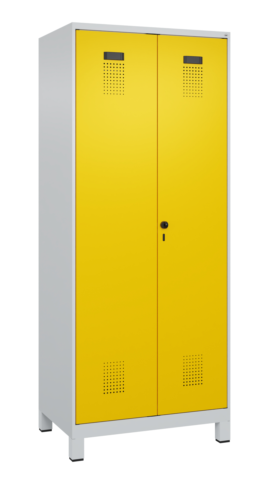 C+P Putzmittel-Spind Evolo PLUS, mit Füssen, 2 Abt