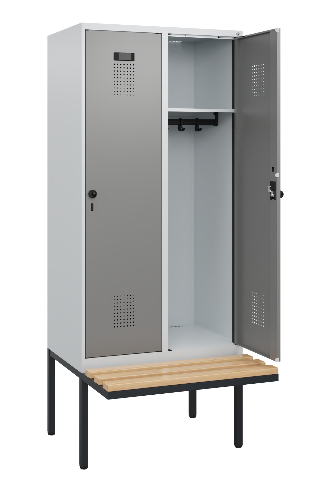 C+P Spind Evolo PLUS, Bank, 2 Abteile, 1950x800x81