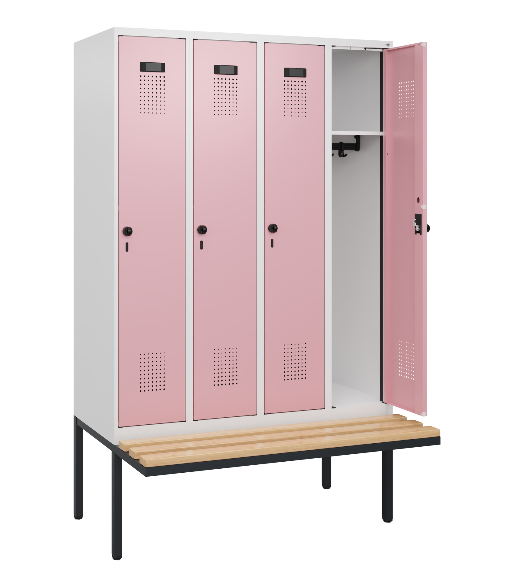 C+P Spind Evolo PLUS, Bank, 4 Abteile, 1950x1200x8