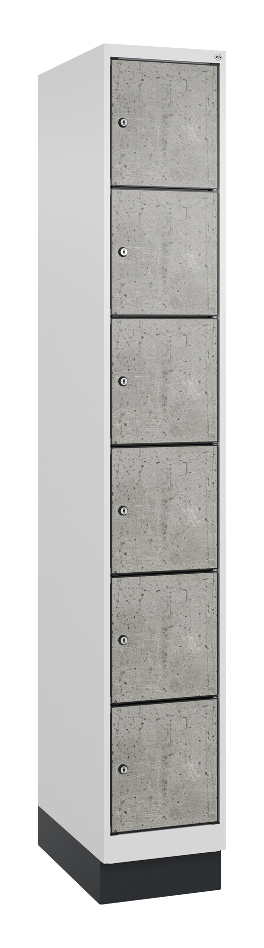 C+P Schlie�fachschrank Evolo PLUS, Sockel, 6 F�cher, 1950x300x500mm