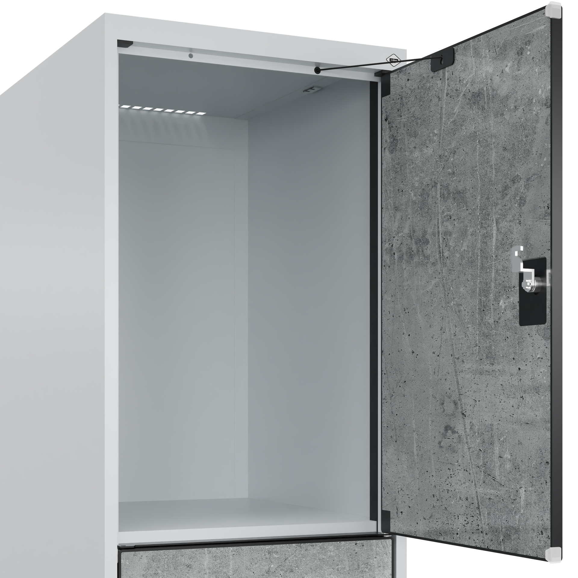C+P Schlie�fachschrank Evolo PLUS, 3 F�cher, 1850x400x500mm