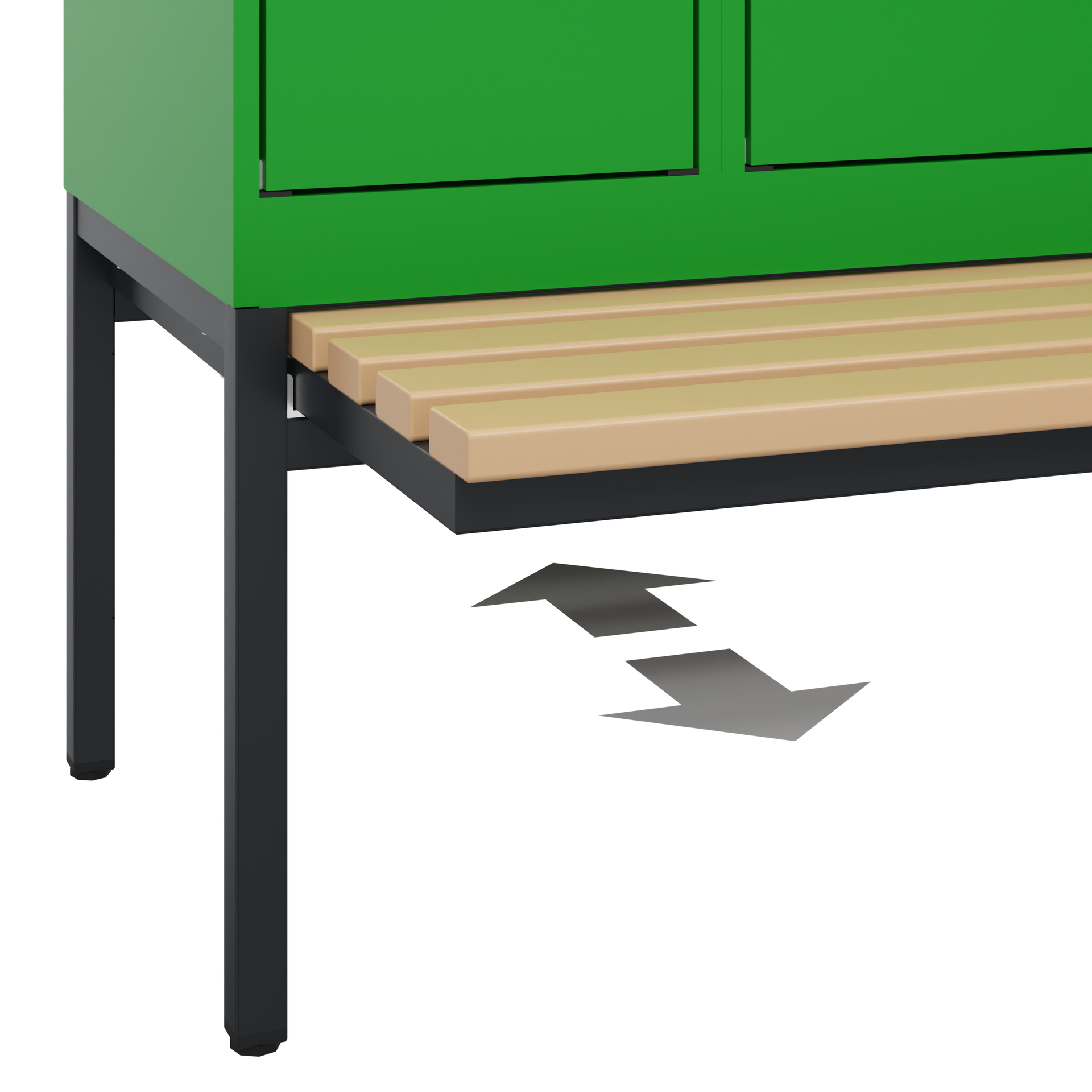C+P Doppelstöckiger Spind Evolo PLUS, 6 Fächer, 2120x900x815mm