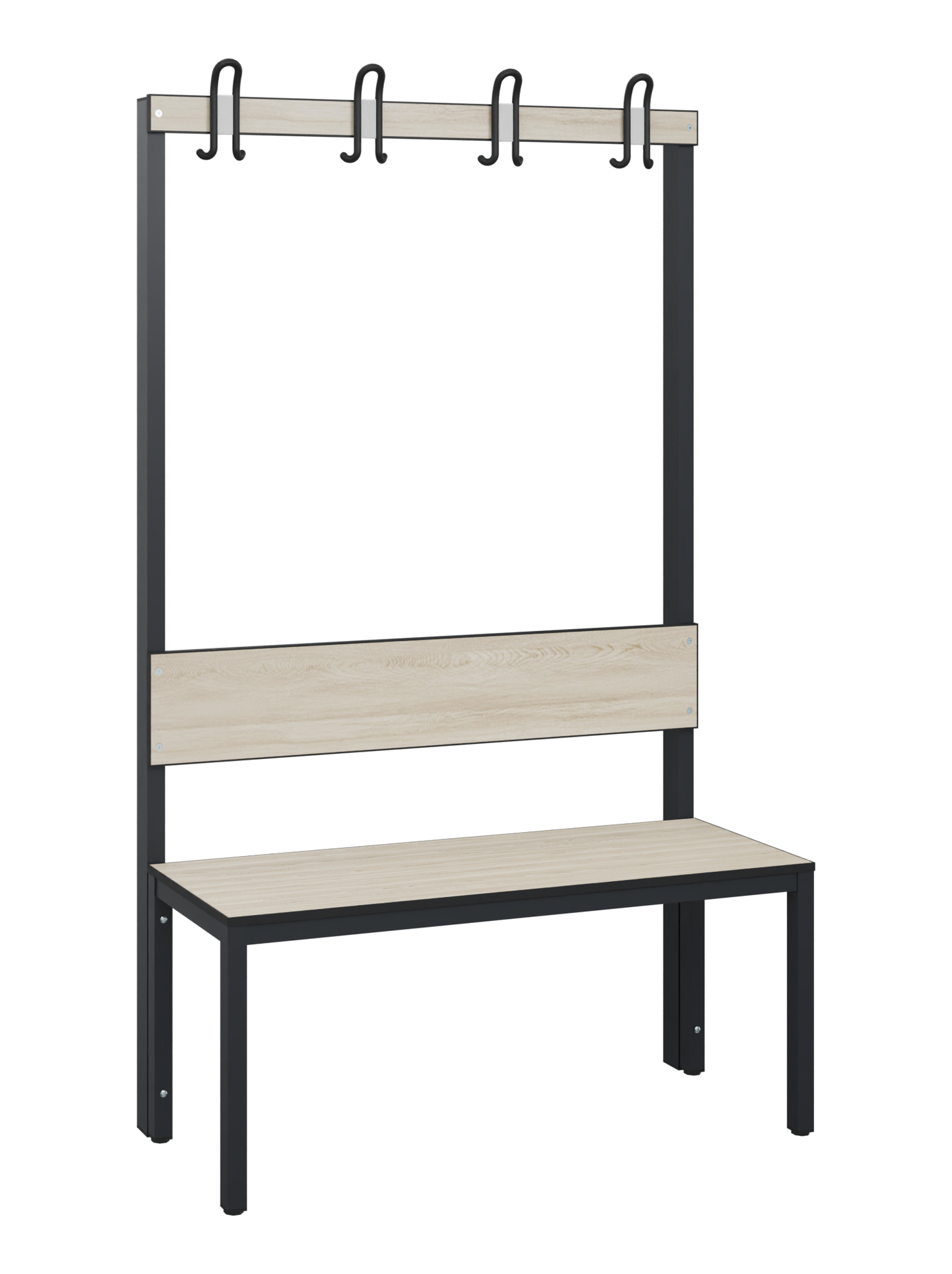 C+P Garderobenbank Solid HPL, 1716x1000x412mm, 7021/VK031