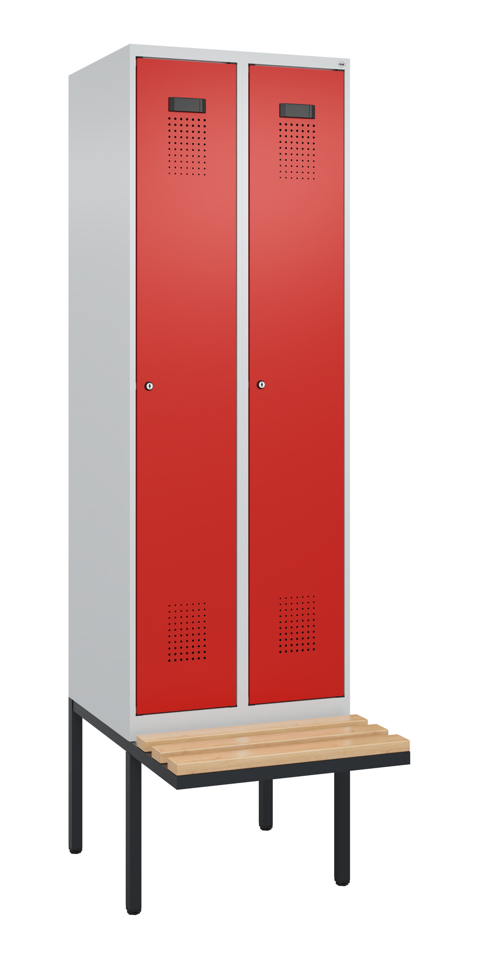 C+P Spind Evolo PLUS, Bank, 2 Abteil, 2120x600x815