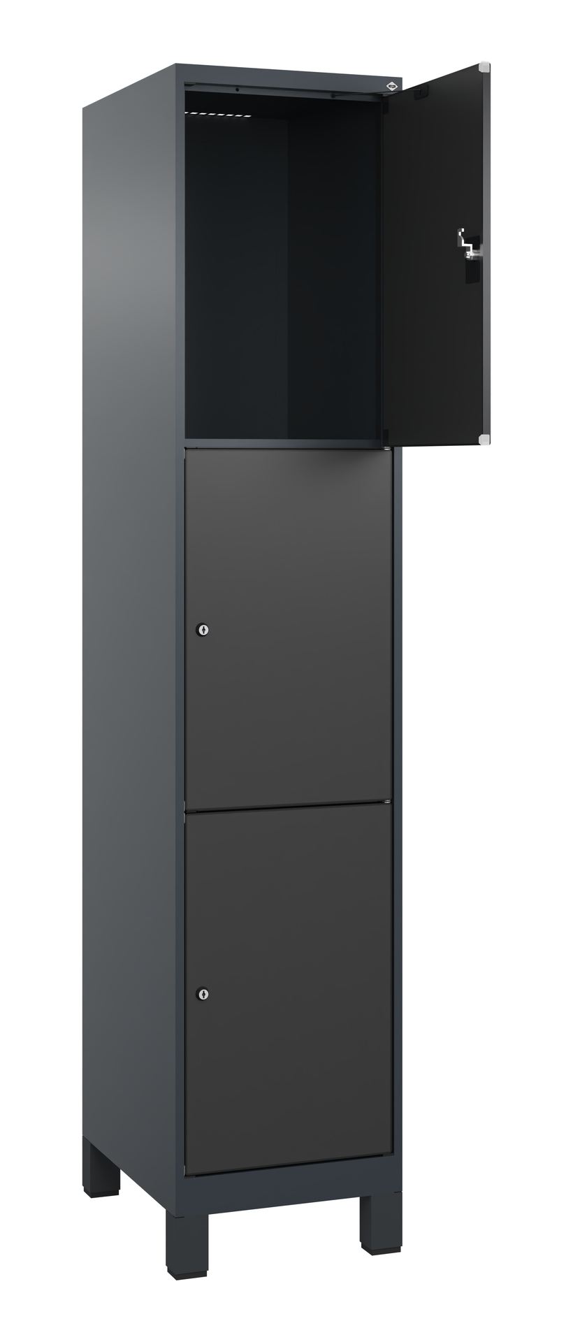 C+P Schlie�fachschrank Evolo PLUS, F��e, 3 F�cher, 1950x400x500mm