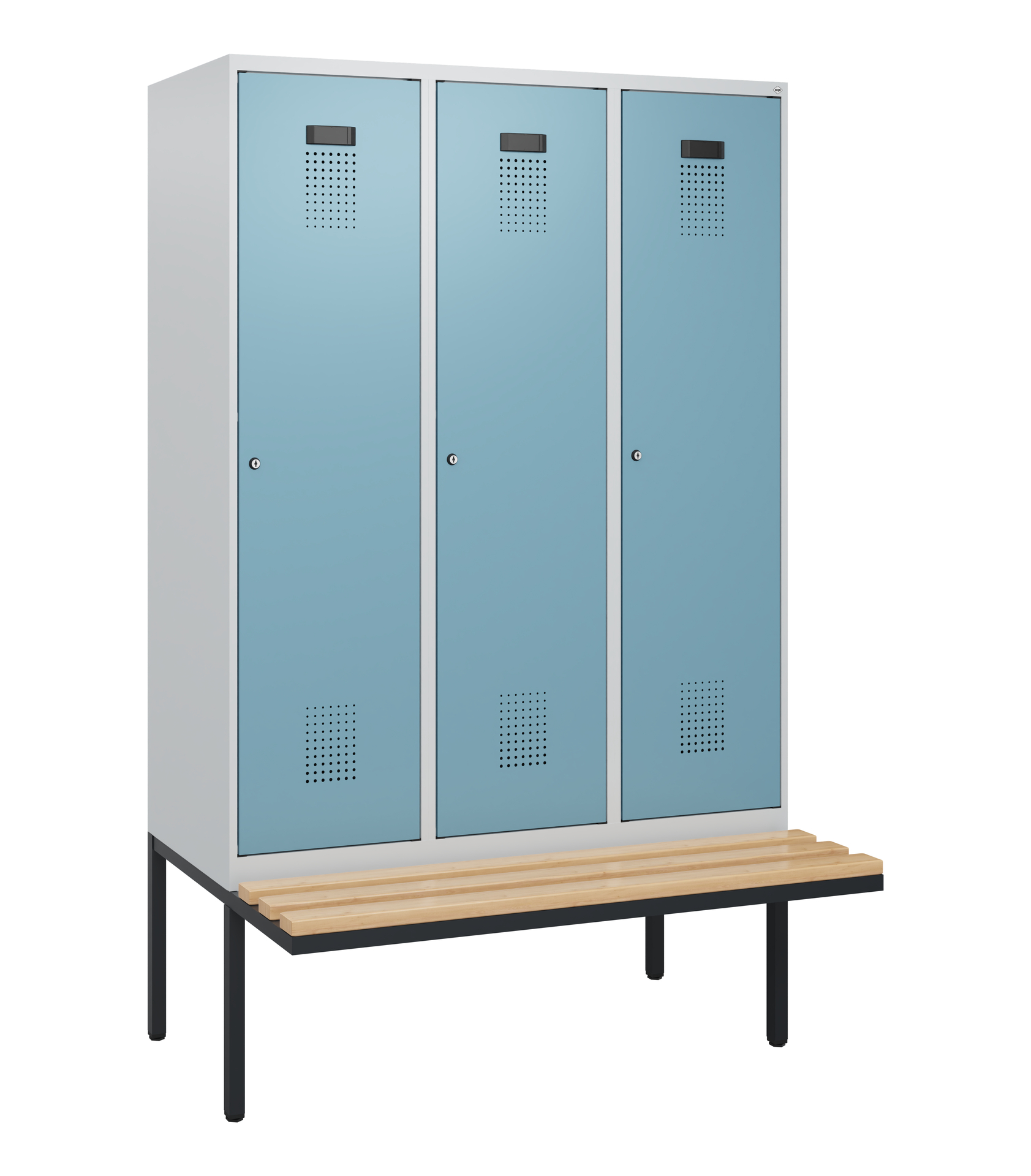 C+P Spind Evolo PLUS, Bank, 3 Abteile, 1950x1200x8