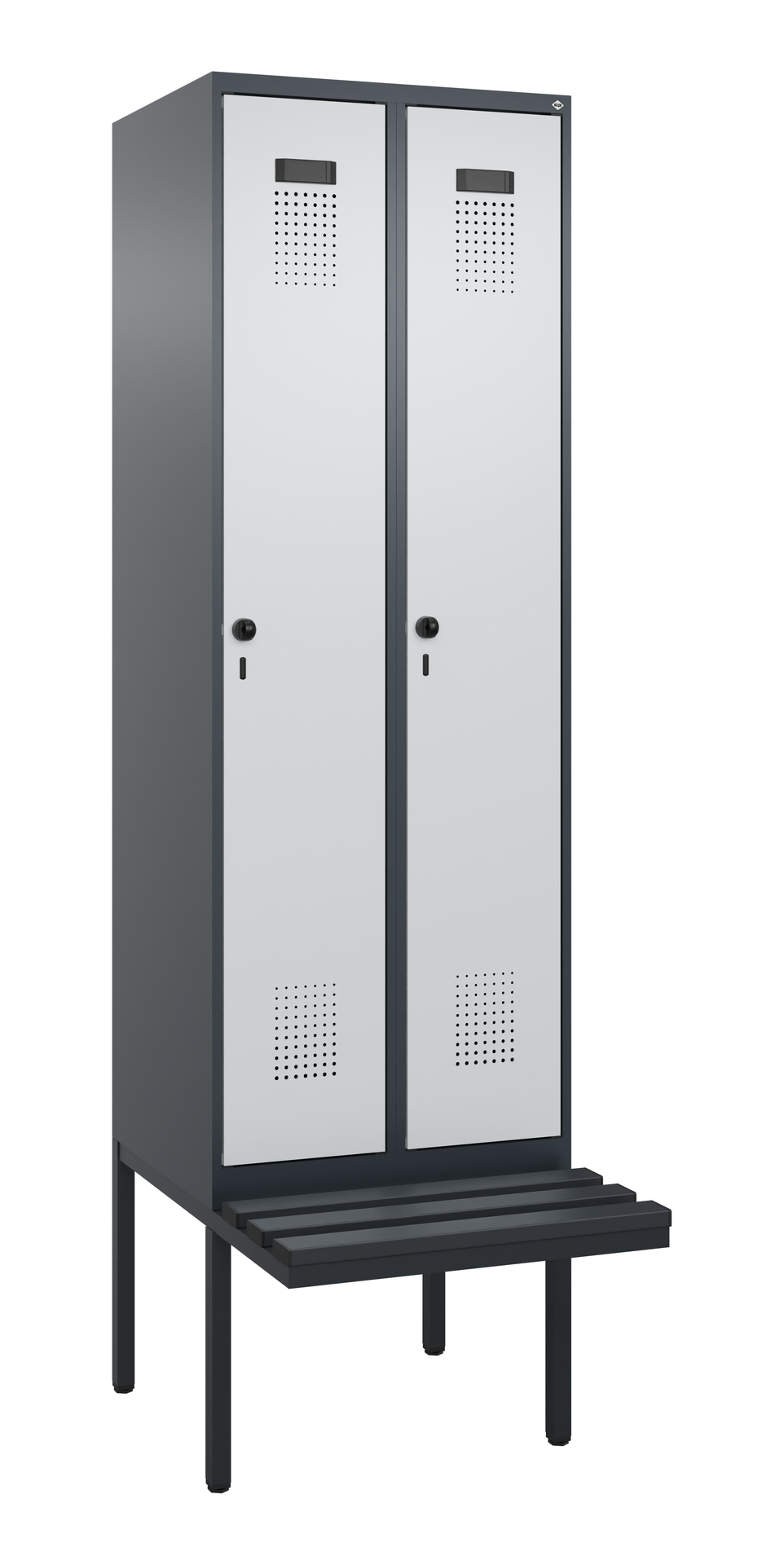 C+P Spind Evolo PLUS, Bank, 2 Abteil, 2120x600x815