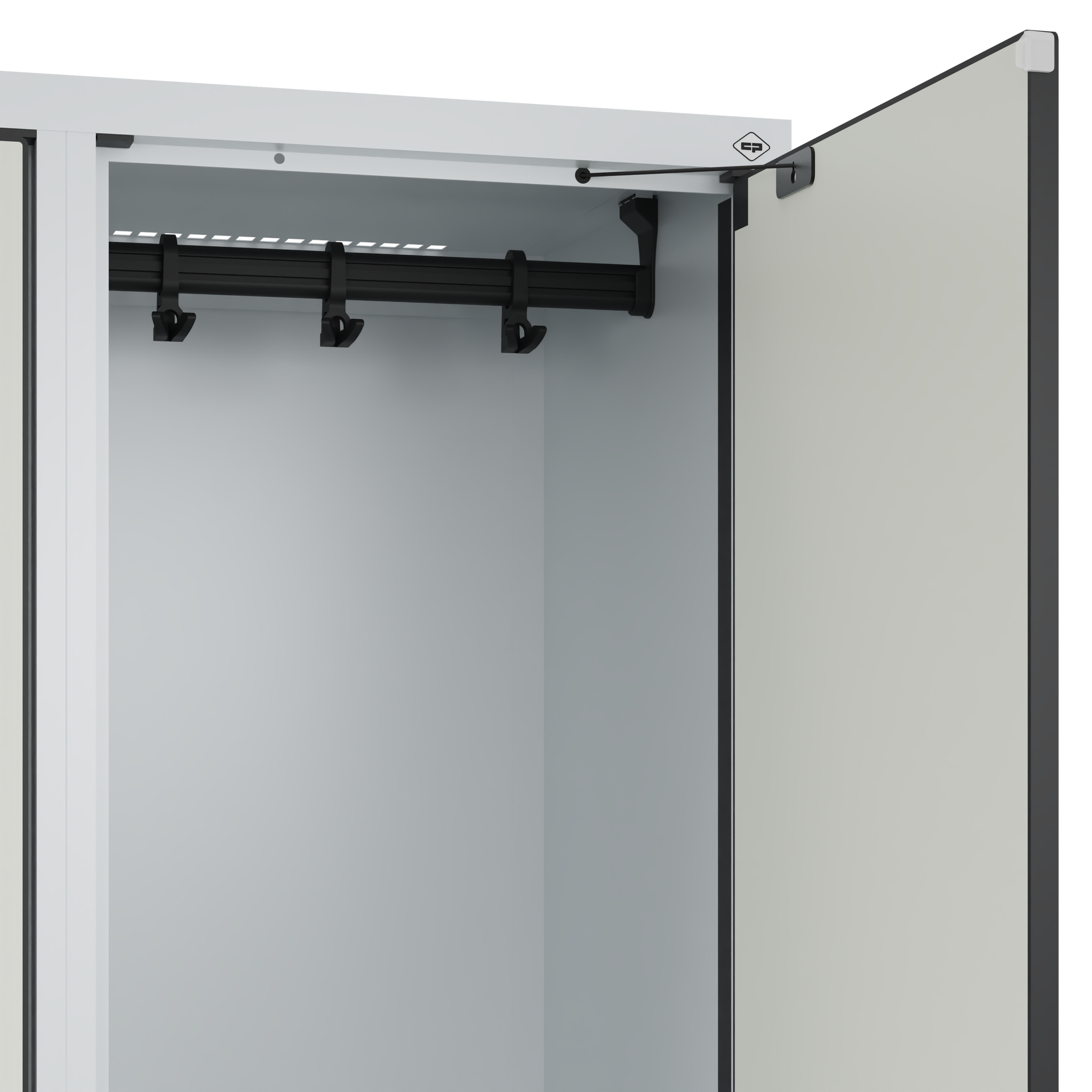 C+P Doppelst�ckiger Spind Evolo PLUS, 2 F�cher, 1950x400x500mm