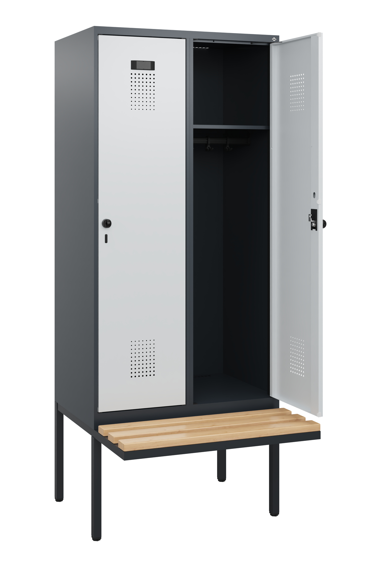 C+P Spind Evolo PLUS, Bank, 2 Abteile, 1950x800x81