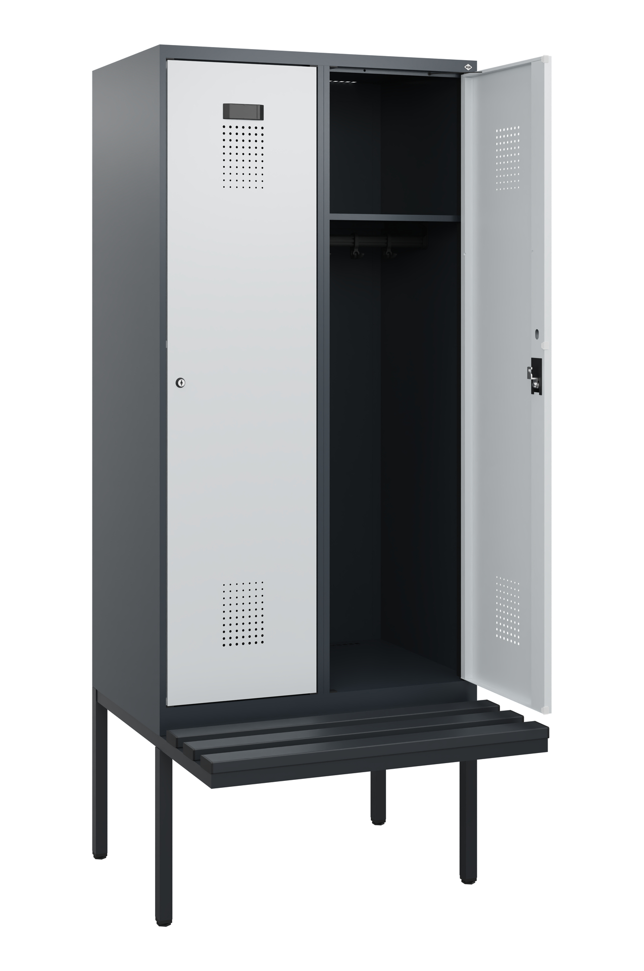 C+P Spind Evolo PLUS, Bank, 2 Abteile, 1950x800x81