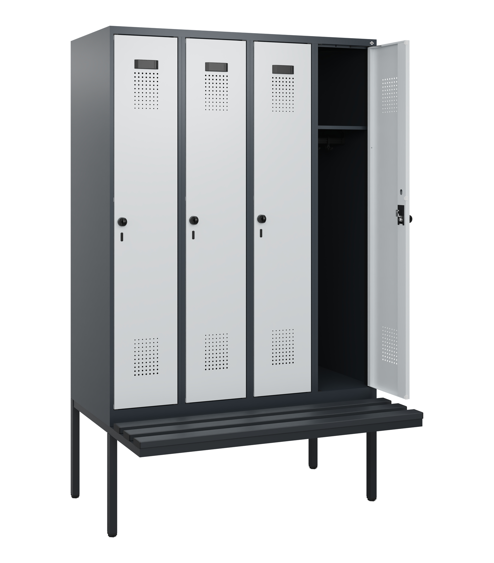 C+P Spind Evolo PLUS, Bank, 4 Abteile, 1950x1200x8