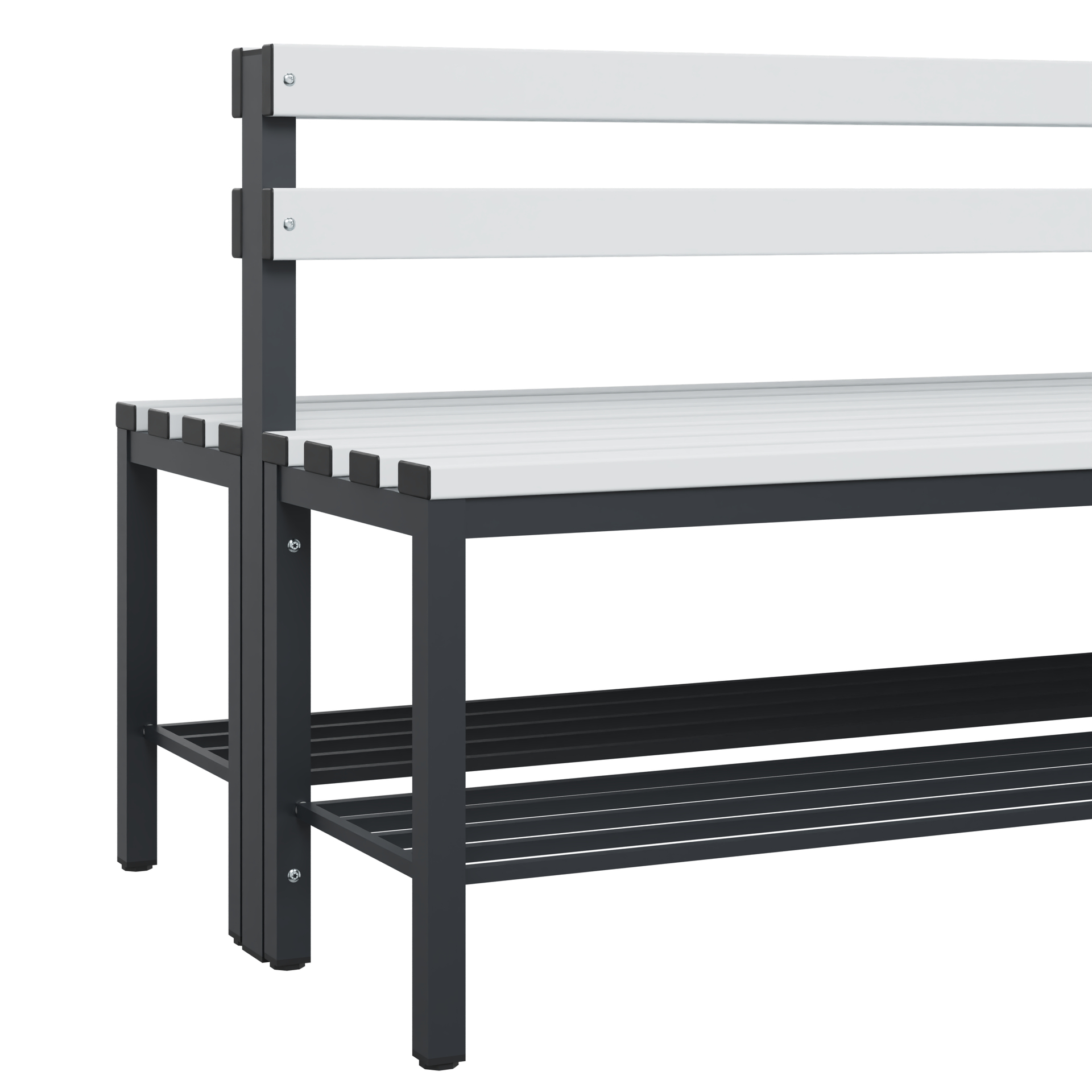 C+P Sitzbank Solid, 774x1500x770mm, 7021/Lichtgrau