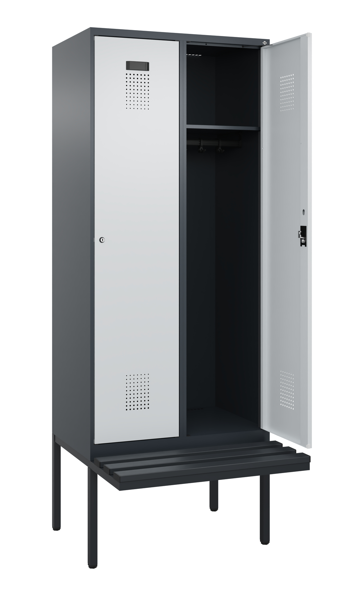 C+P Spind Evolo PLUS, Bank, 2 Abteile, 2120x800x81