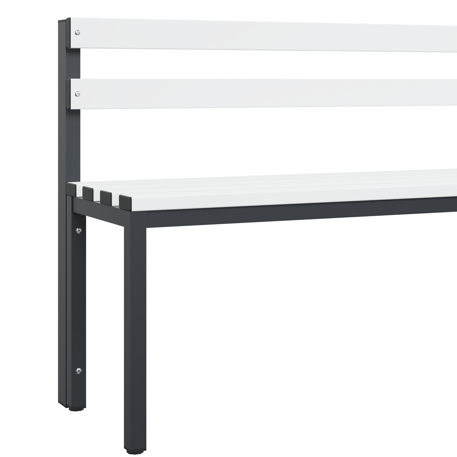 C+P Sitzbank Solid, 774x2000x412mm, 7021/Weiß