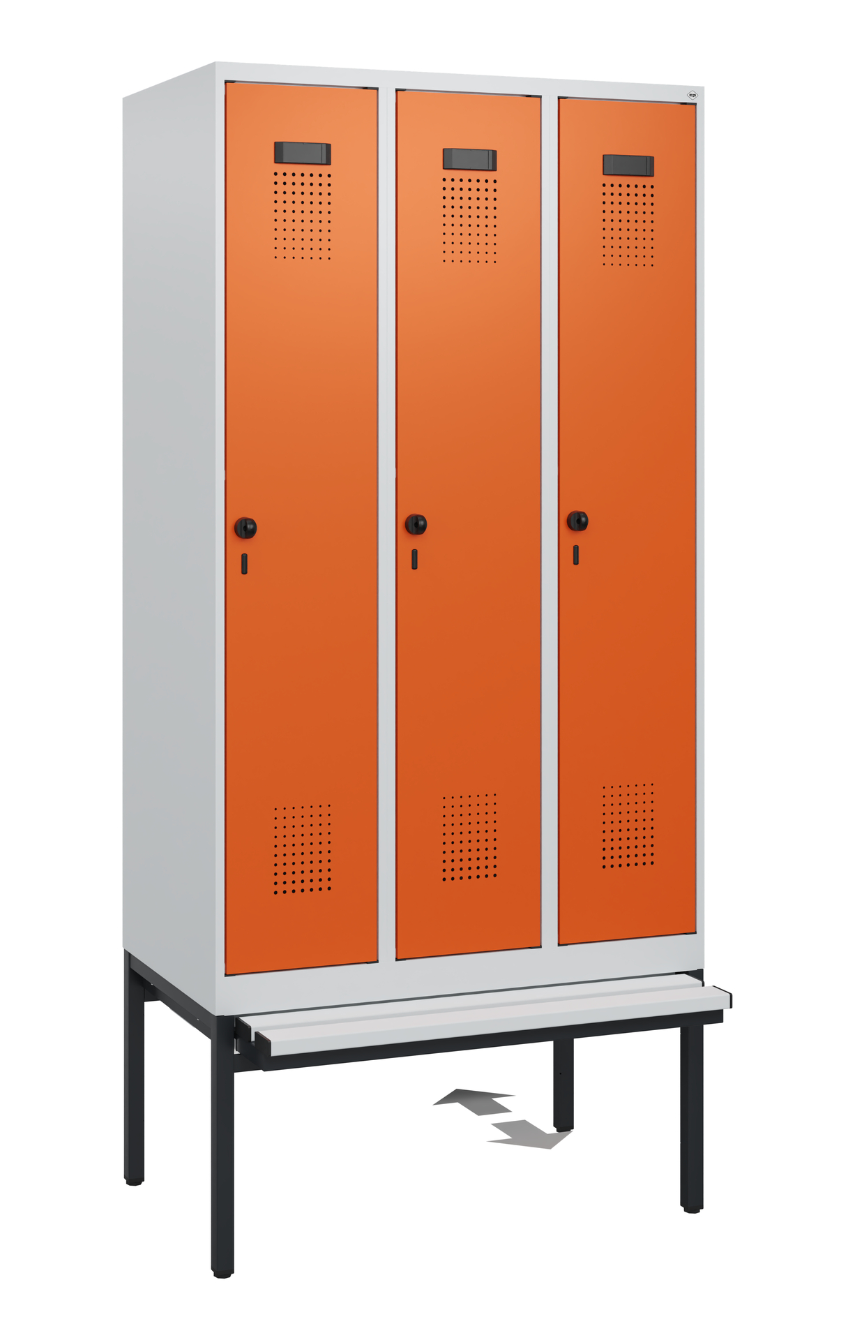 C+P Spind Evolo PLUS, Bank, 3 Abteile, 1950x900x815mm