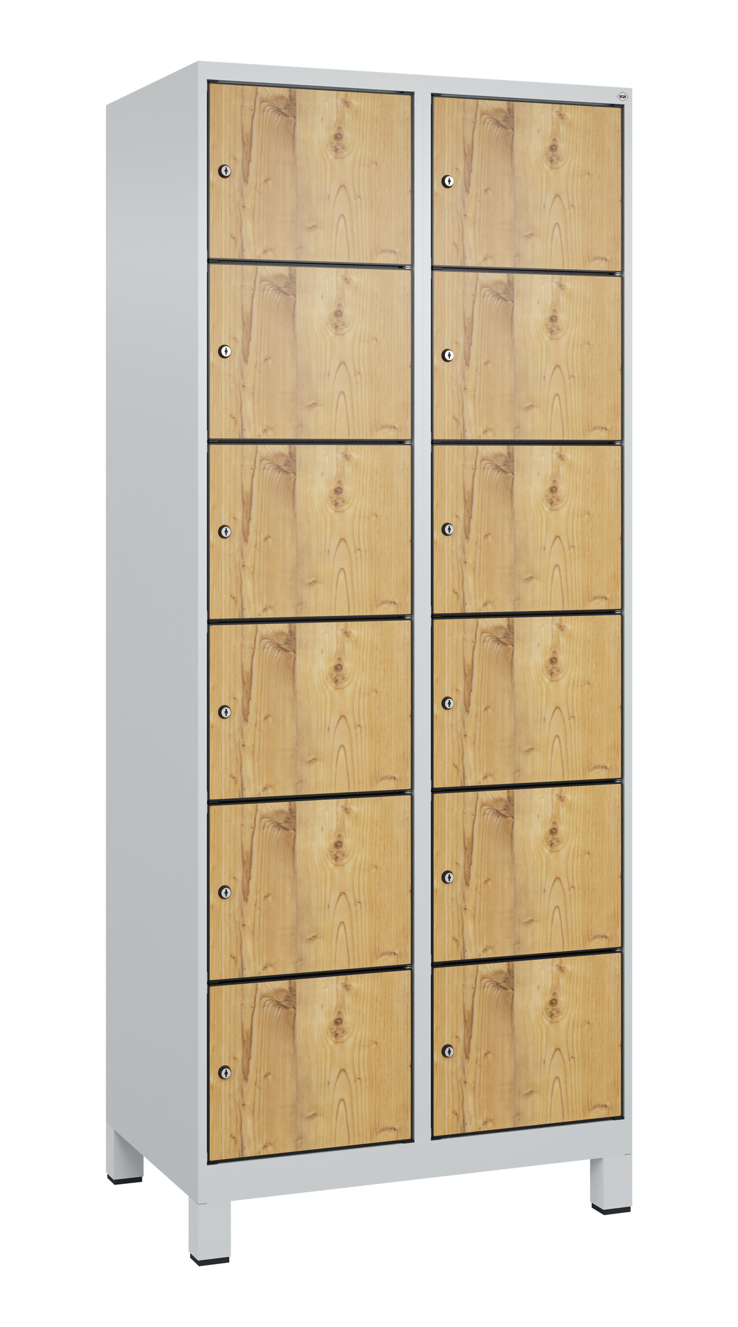 C+P Schlie�fachschrank Evolo PLUS, F��e, 12 F�cher, 1950x800x500mm