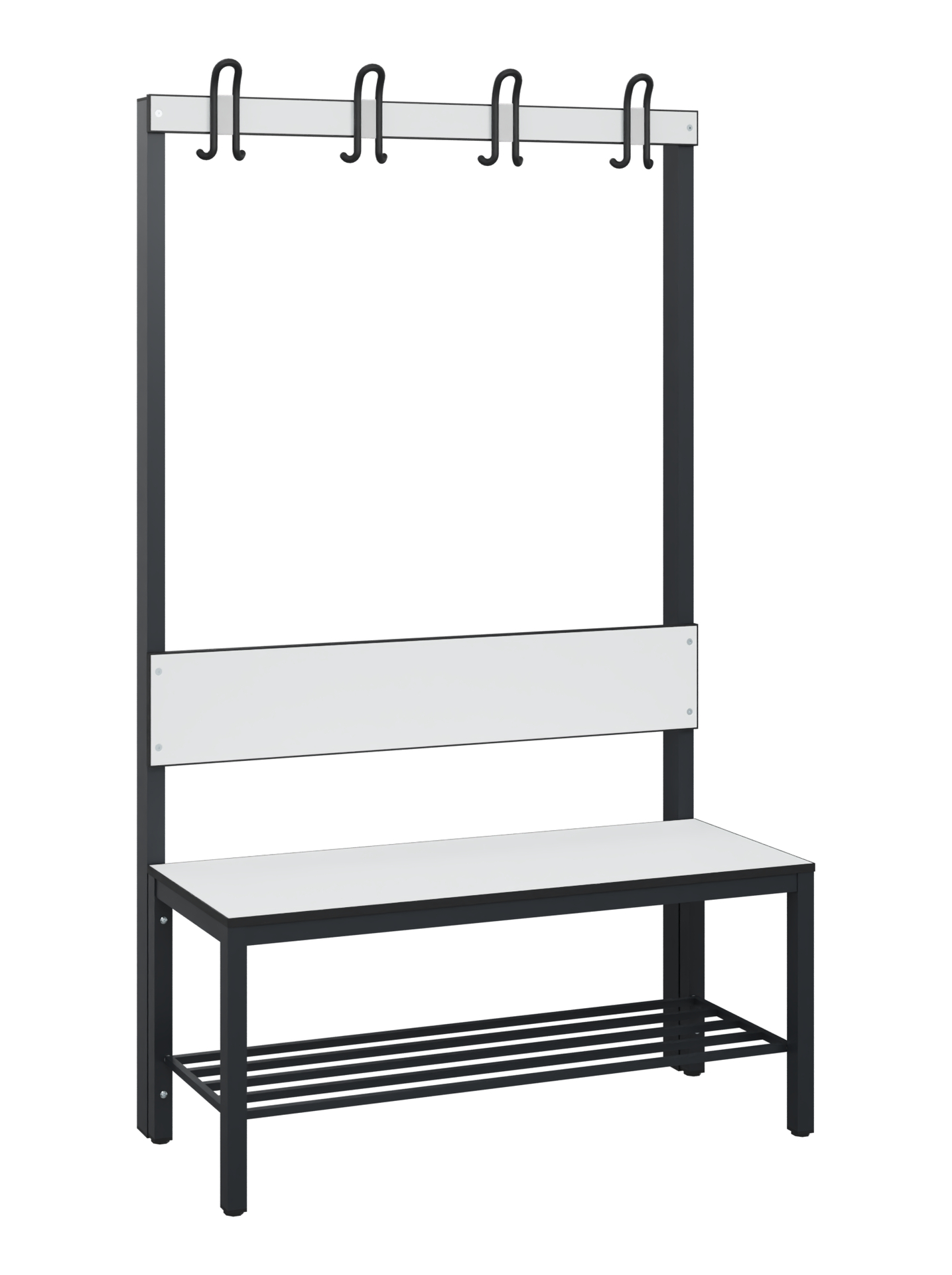 C+P Garderobenbank Solid HPL, 1716x1000x412mm, 7021/VK001