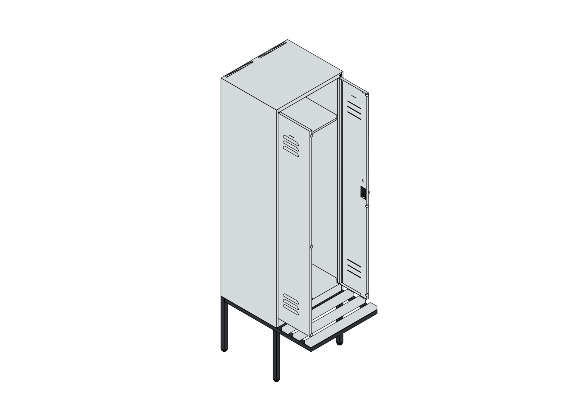 C+P PSA Doppel-Spind Classic PLUS, Bank, 2 Abteile