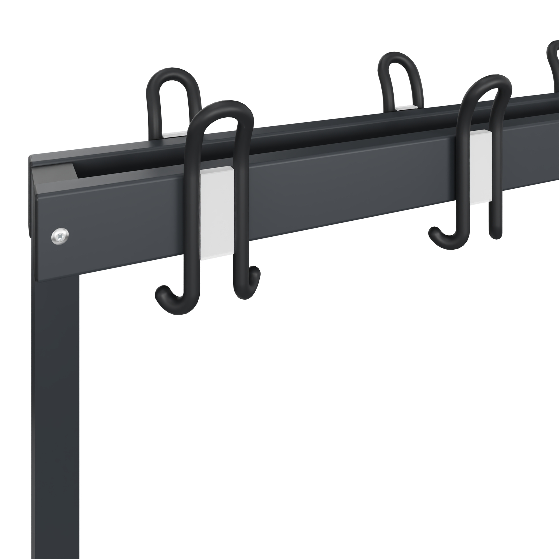C+P Garderobenbank Solid, 1716x1500x770mm, 7021/Schwarzgrau