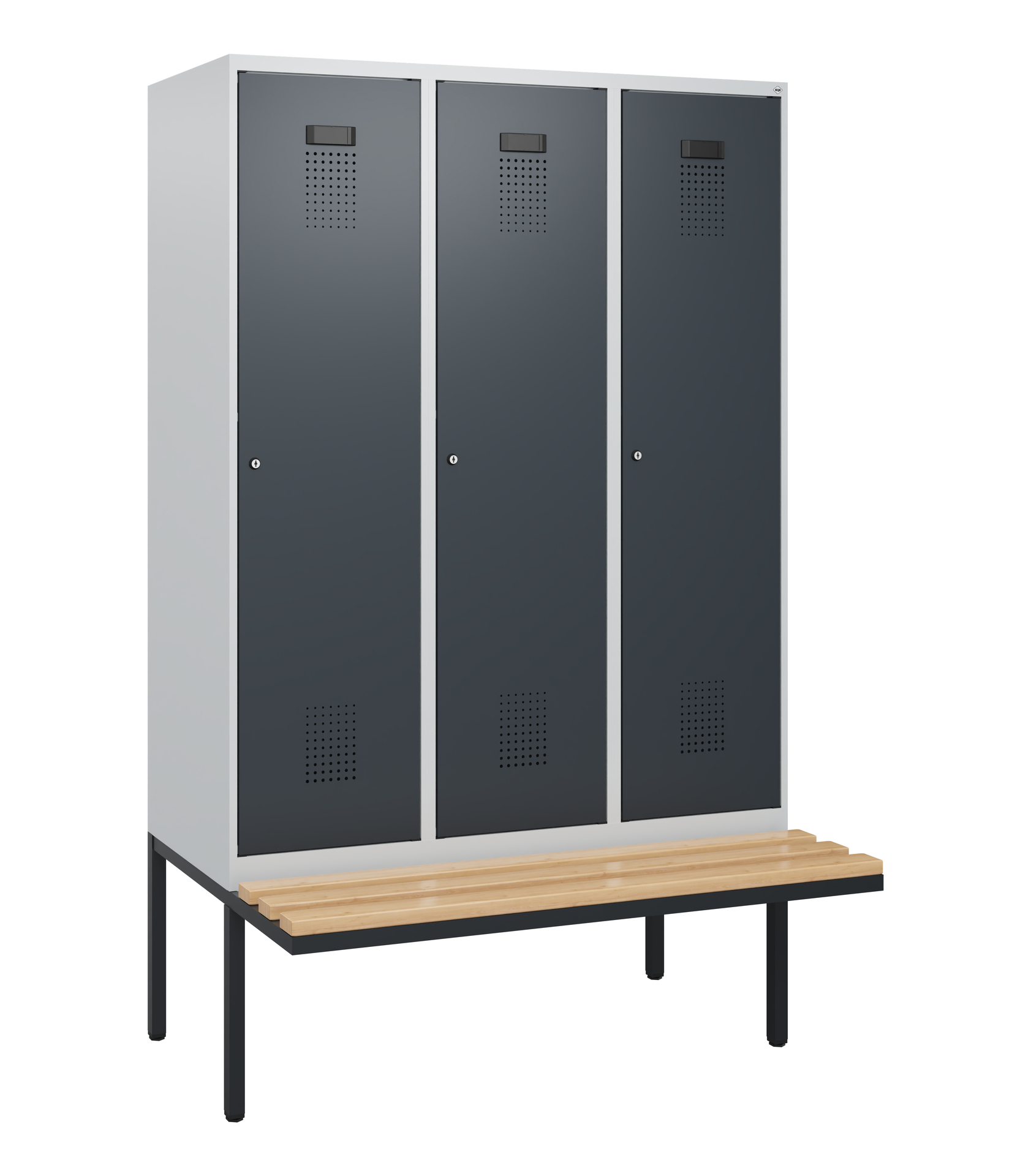 C+P Spind Evolo PLUS, Bank, 3 Abteile, 1950x1200x8