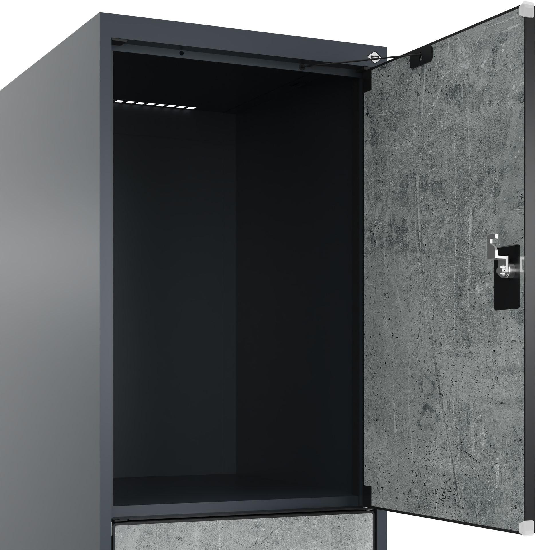C+P Schlie�fachschrank Evolo PLUS, 3 F�cher, 1850x400x500mm