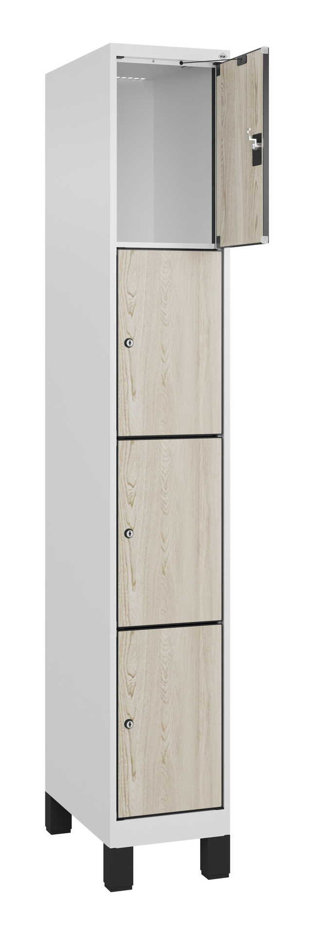 C+P Schlie�fachschrank Evolo PLUS, F��e, 4 F�cher, 1950x300x500mm