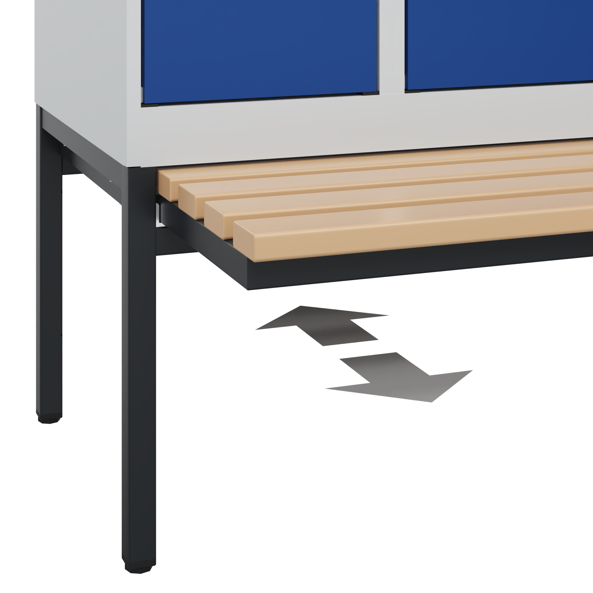 C+P Spind Evolo PLUS, Bank, 1 Abteil, 2120x300x815mm