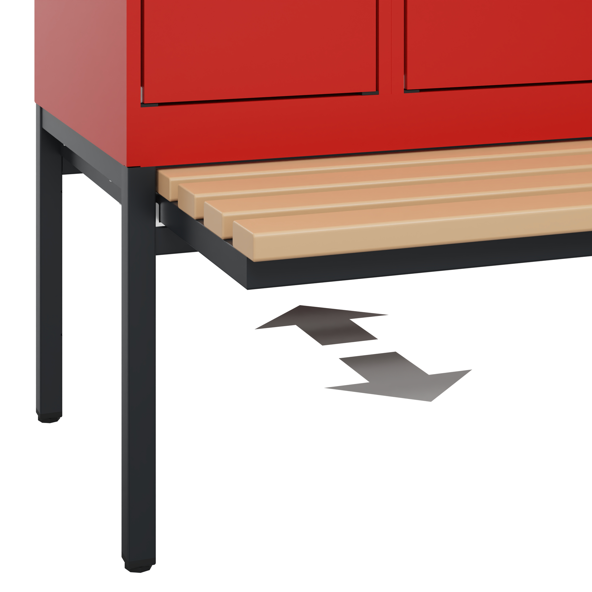 C+P Spind Evolo PLUS, Bank, 1 Abteil, 2120x300x815mm