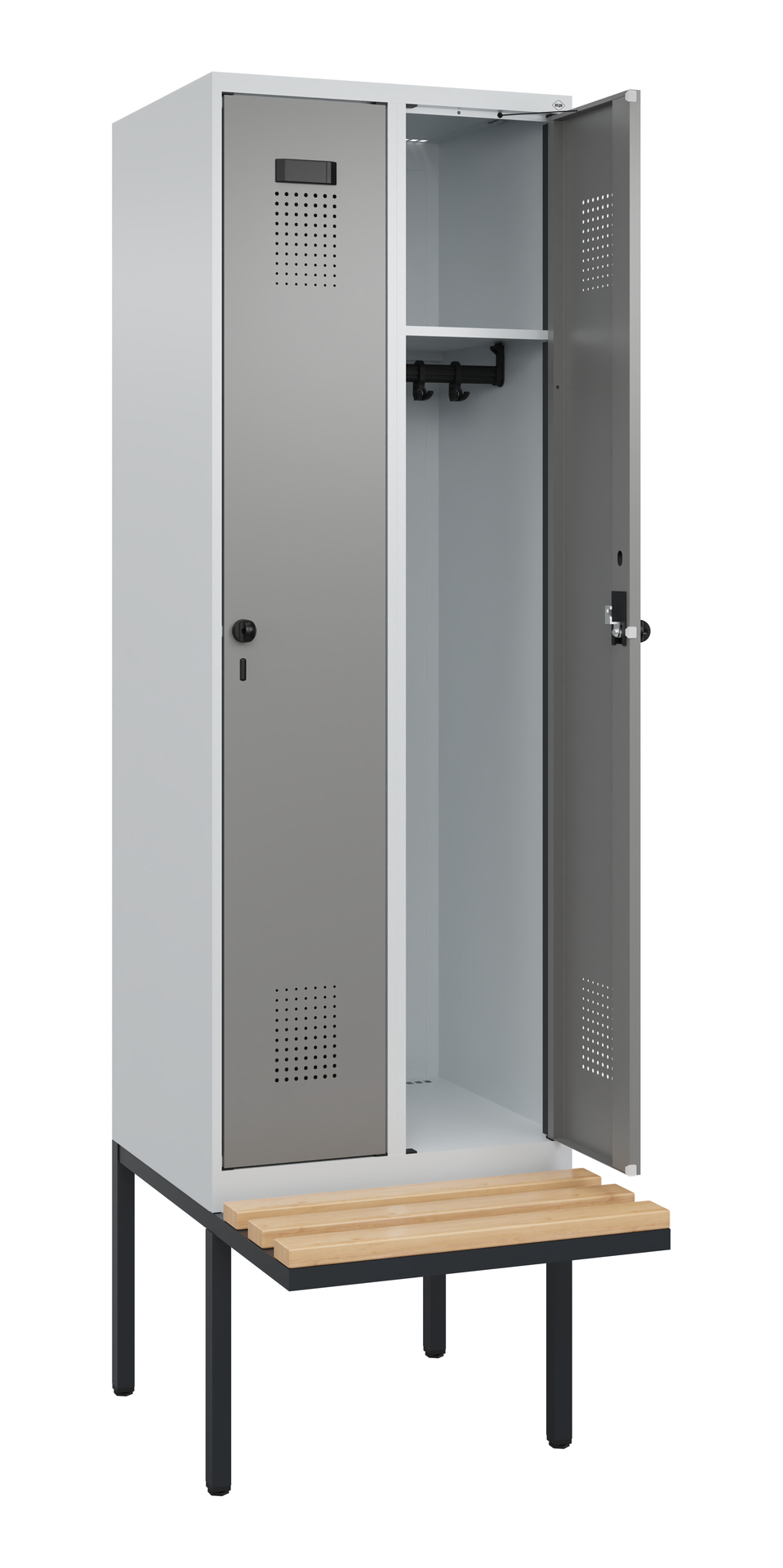 C+P Spind Evolo PLUS, Bank, 2 Abteil, 2120x600x815