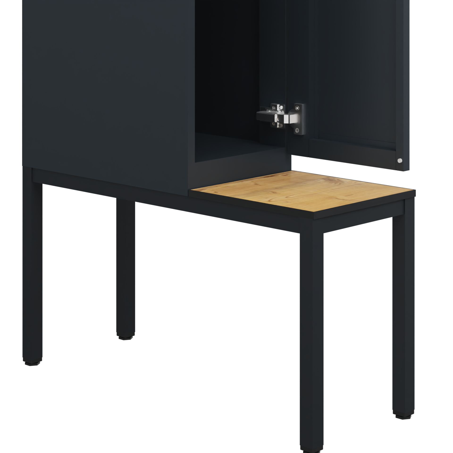 C+P Doppelstöckiger Spind, Cambio, 2 Fach, Bank, 2120x300x815mm, 9016/VK427