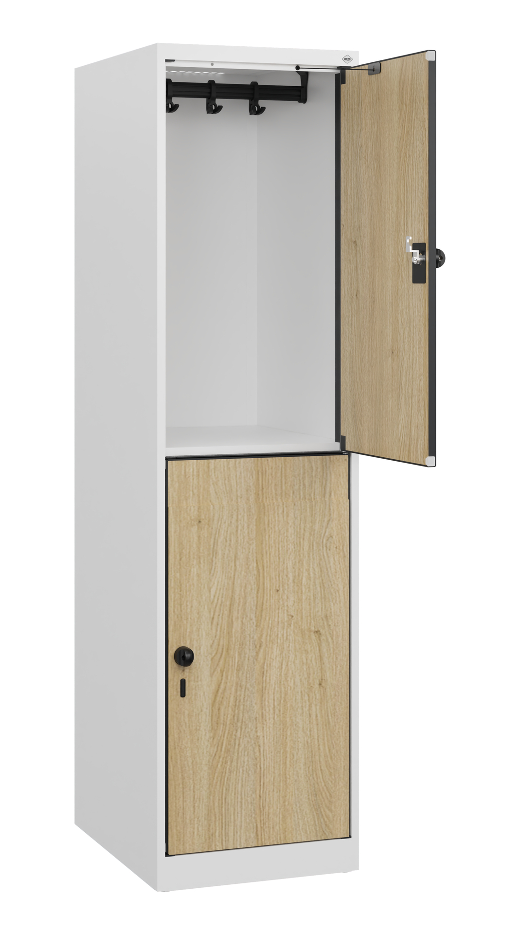 C+P Doppelst�ckiger Schulspind Evolo PLUS, 2 F�cher, 1530x400x500mm