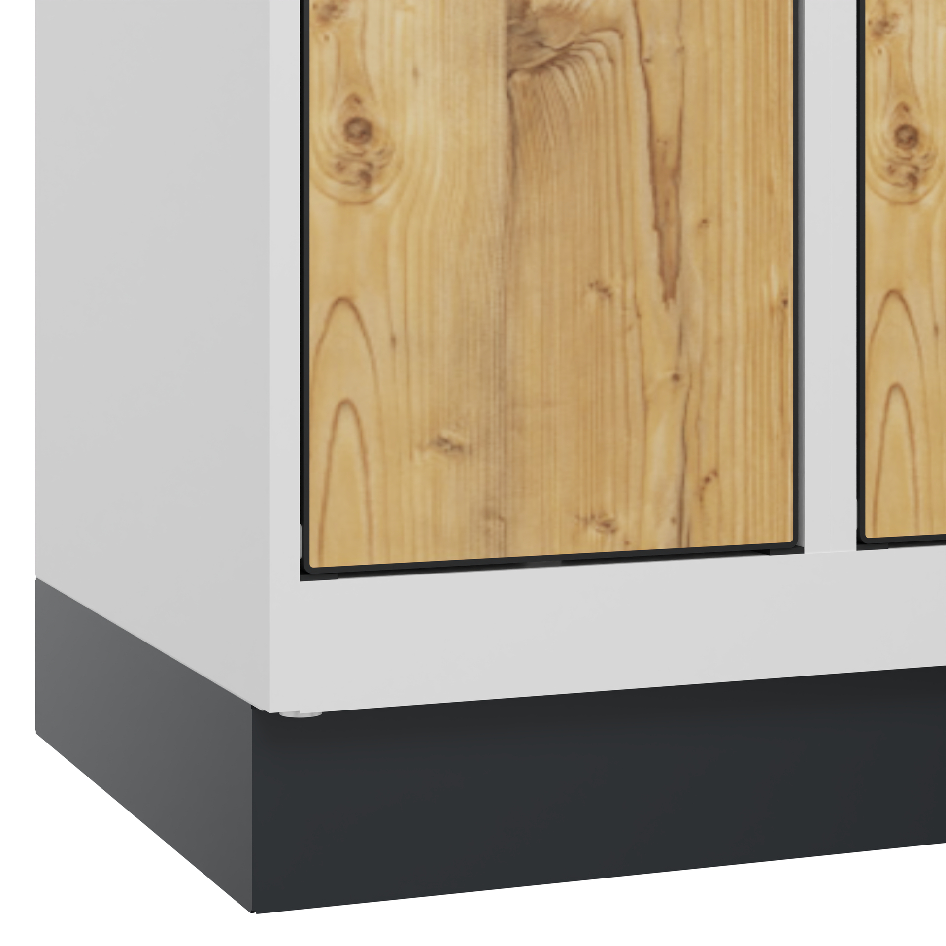 C+P PSA Schwarz-Wei�-Spind Evolo PLUS, Bank, 2 Abteile, 2120x600x815mm