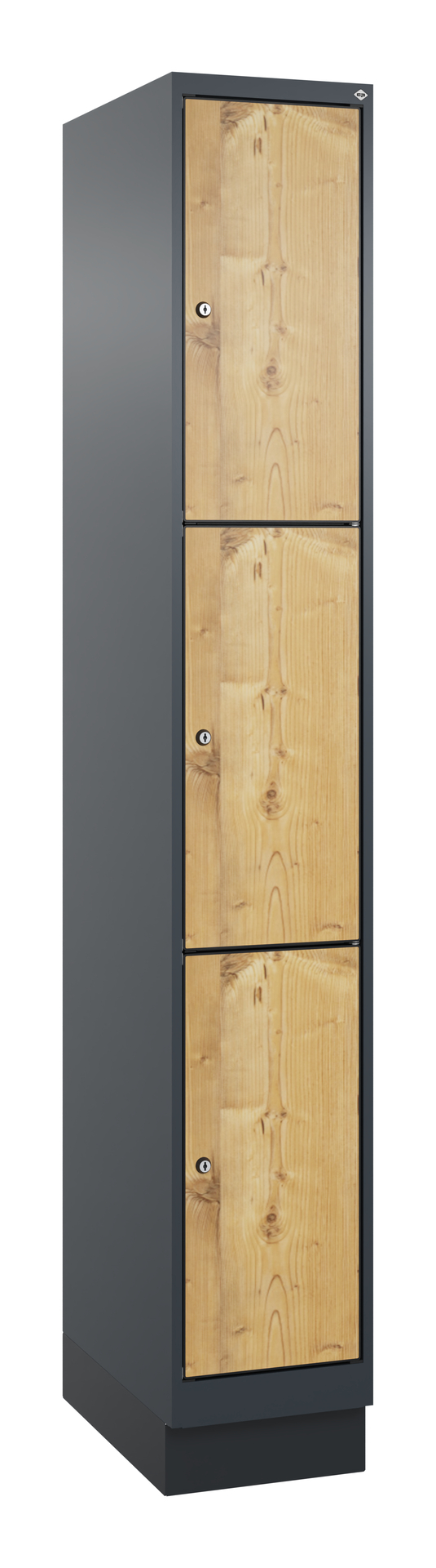 C+P Schlie�fachschrank Evolo PLUS, Sockel, 3 F�cher, 1950x300x500mm