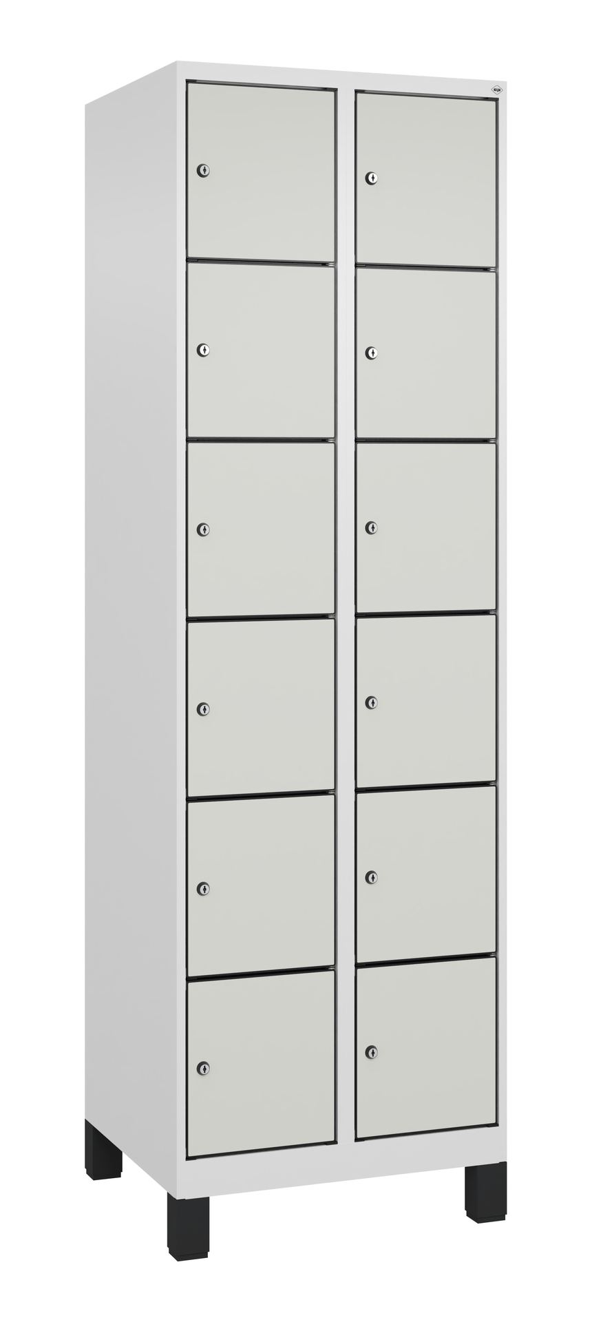 C+P Schlie�fachschrank Evolo PLUS, F��e, 12 F�cher, 1950x600x500mm