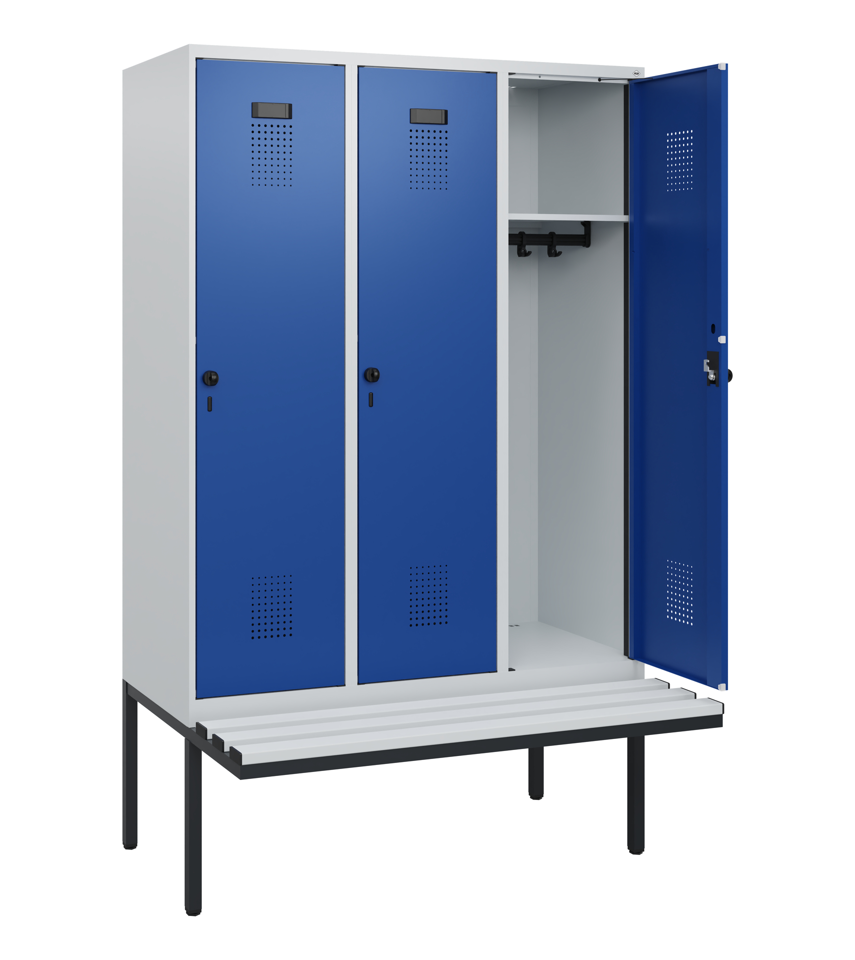 C+P Spind Evolo PLUS, Bank, 3 Abteile, 1950x1200x8