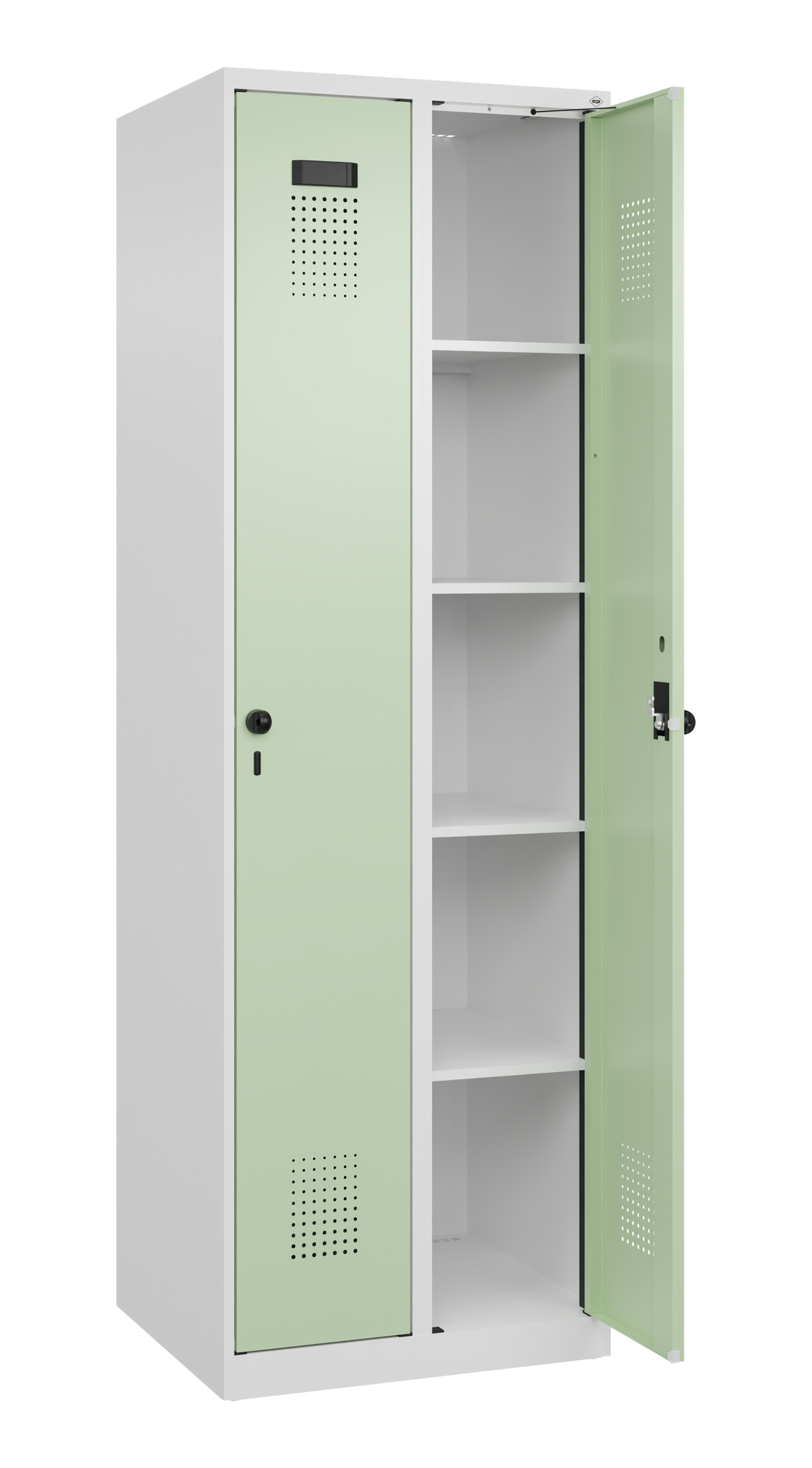C+P Wäsche-Spind Evolo PLUS, 2 Abteile, 1850x600x5