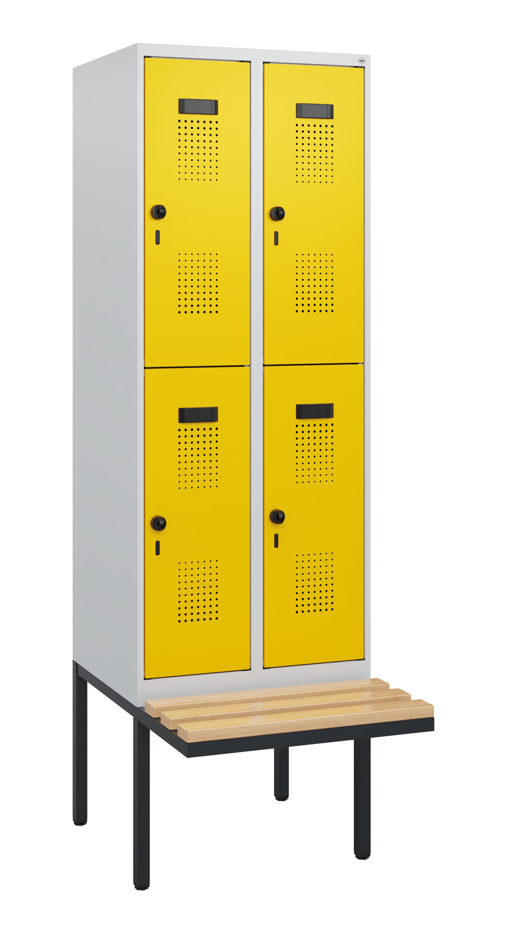C+P Doppelstock-Spind Evolo PLUS, Bank, 4 Fächer, 