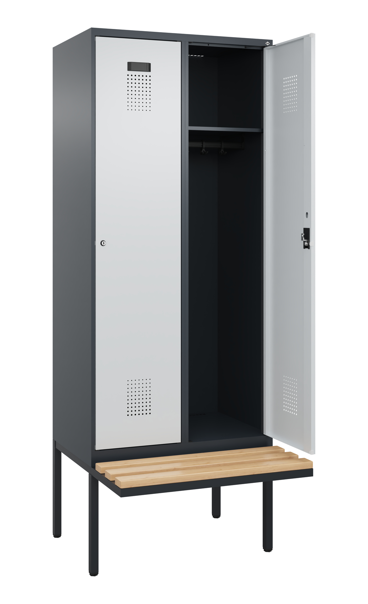C+P Spind Evolo PLUS, Bank, 2 Abteile, 2120x800x81